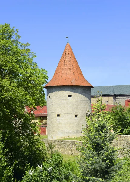 Średniowieczny Mur Obronny Miasta Bardejow Miasto Jest Jednym Światowego Dziedzictwa — Zdjęcie stockowe
