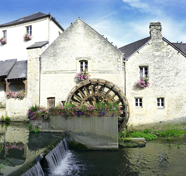 Starý Mlýn Řece Města Bayeux Normandie Francie — Stock fotografie