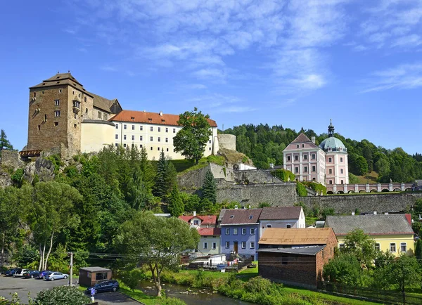 세계적으로 마을인 카르로 체코의 지역에 위치한 체코의 기념물성 — 스톡 사진