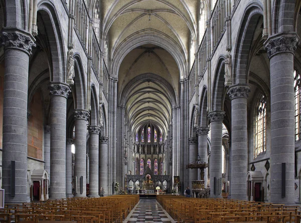 Intérieur Cathédrale Saint Martin Style Gothique Est Une Église Ancienne — Photo