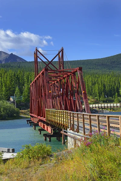 Puente Ferroviario Carcross Carcross Una Comunidad Ubicada Condado Yukon Estado — Foto de Stock