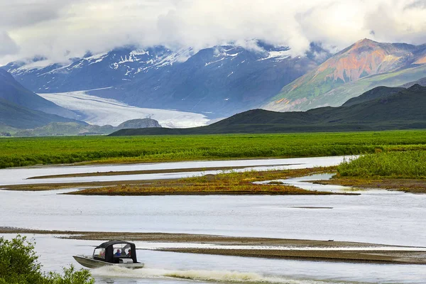 Denali Karayolu Ndaki Maclaren Nehri Vadisi Alaska Usa — Stok fotoğraf