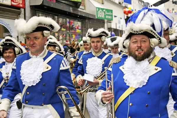 Músicos Desfile Carnaval Colonia Alemania Este Desfile Organiza Anualmente — Foto de Stock