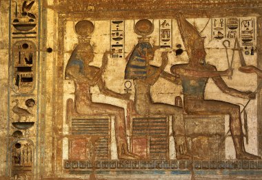 Ramses III 'e adanmış Medinet Habu tapınağının süslemesi. - Unesco Dünya Mirası Alanı, Lüksör, Mısır