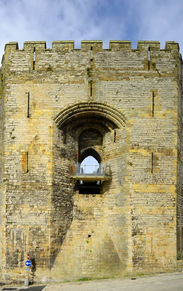 Caernarfon Kalesi Kuzey Galler Gwynedd Unesco Dünya Mirası Sahasındaki Kral — Stok fotoğraf