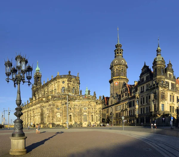 Kutsal Üçlü Nün Dresden Katedrali Veya Hofkirche Dresden Şatosu Saksonya — Stok fotoğraf