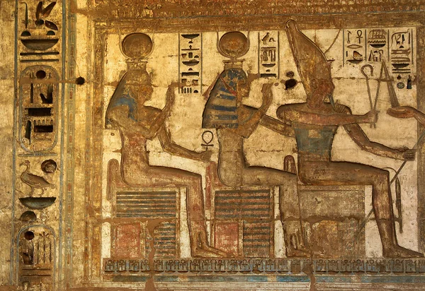 ラムセス3世に捧げられたメディネ ハブの寺院の装飾 世界遺産 ルクソール エジプト — ストック写真