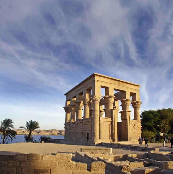 Αρχαίου Ναού Στην Φίλαε Αίγυπτο Μνημείο Παγκόσμιας Κληρονομιάς Της Unesco — Φωτογραφία Αρχείου