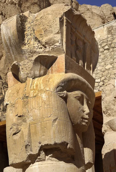 Luxor Egypt Ancient Statues Hatsepsut Temple Thebes Unesco World Heritage — Stock Photo, Image