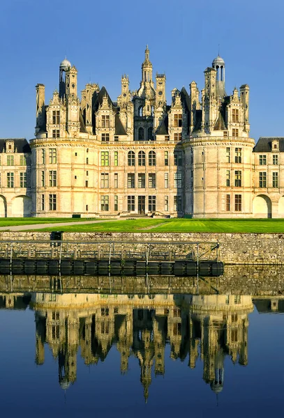 Chateau Chambord Chambord Det Kongelige Middelalderslottet Loire Valley Unescos Kulturarvsted – stockfoto