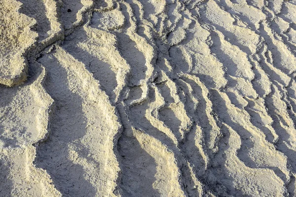 Trawertynowe Formacje Abstrakcyjne Tło Mammoth Hot Springs Trawertynowa Kaskada Malownicze — Zdjęcie stockowe