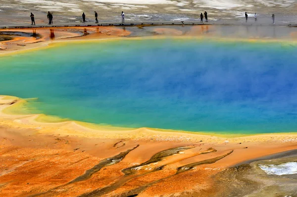 Gran Primavera Prismática Parque Nacional Yellowstone Fuente Termal Más Grande — Foto de Stock