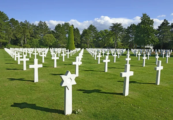 Colleville Sur Mer War Graves Memorial American Cemetery Collevile Normandía — Foto de Stock