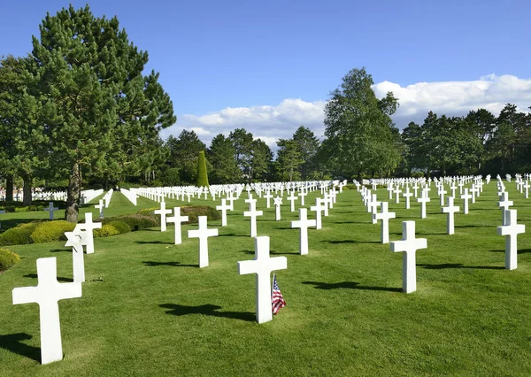 Colleville Sur Mer War Graves Memorial American Cemetery Collevile Normandía — Foto de Stock