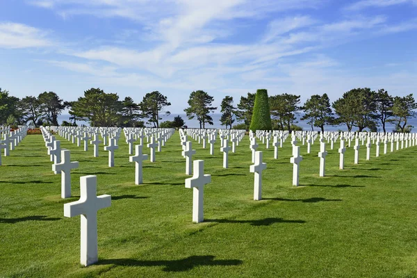 Colleville Sur Mer War Graves Memorial American Cemetery Collevile Normandía — Foto de Stock