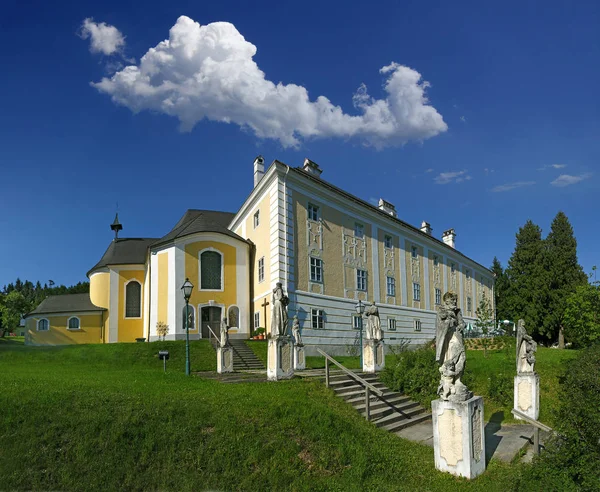 Het Dorp Rosenau Schloss Kasteel Rosenau Het Vrijmetselaarsmuseum Waldviertel Neder — Stockfoto