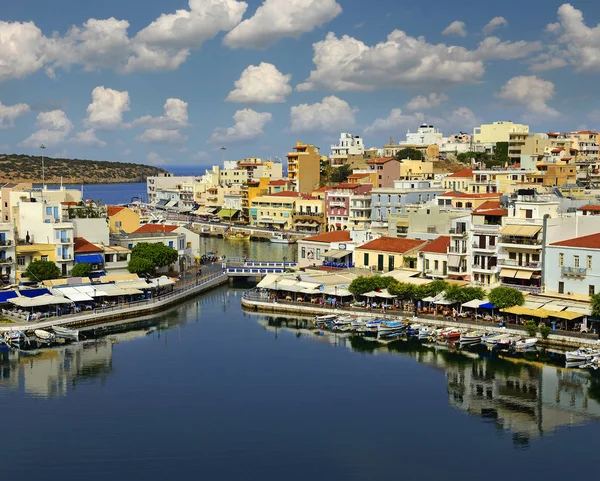 Agios Nikolaos Crete Greece Picturesque Town Eastern Part Island — Stock Photo, Image