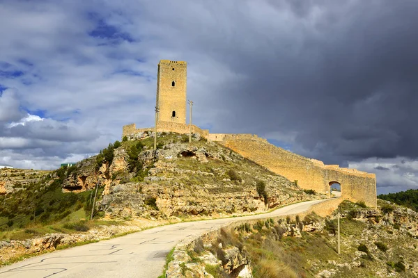 Walls Watchtowers Fortified Village Alarcon Province Cuenca Castilla Mancha Spain — Stock Photo, Image