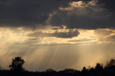 Güzel gökyüzü ile gün batımı - arkaplan, soyutlama