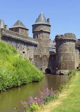 Fougeres Kalesi, Brittany, Kuzeybatı Fransa.