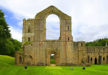 Fountains Abbey, Studley Royal, North Yorkshire, Ripon, İngiltere - Unesco Dünya Mirası