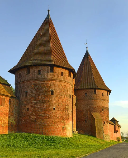 Castillo Malbork Región Pomerania Polonia Unesco Patrimonio Humanidad Fortaleza Caballeros —  Fotos de Stock
