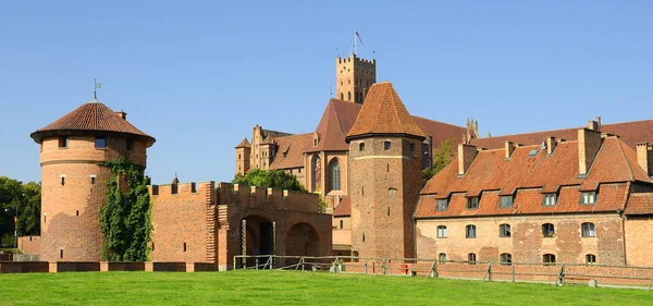 Castillo Malbork Región Pomerania Polonia Unesco Patrimonio Humanidad Fortaleza Caballeros —  Fotos de Stock