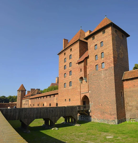 Κάστρο Malbork Στην Περιοχή Pomerania Της Πολωνίας Μνημείο Παγκόσμιας Κληρονομιάς — Φωτογραφία Αρχείου