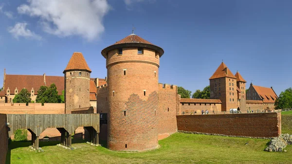 Κάστρο Malbork Στην Περιοχή Pomerania Της Πολωνίας Μνημείο Παγκόσμιας Κληρονομιάς — Φωτογραφία Αρχείου
