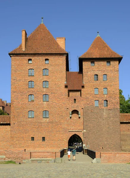 Malbork Kastély Pomeránia Régióban Lengyelország Unesco Világörökség Része Teuton Lovagok — Stock Fotó