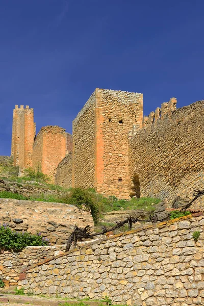 Muren Slott Albarracin Medeltida Och Historiska Staden Provinsen Teruel Aragonien — Stockfoto