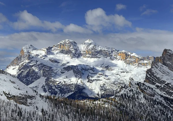 Dolomitské Hory Skalnatý Masiv Tofana Zimě Itálie Unesco — Stock fotografie