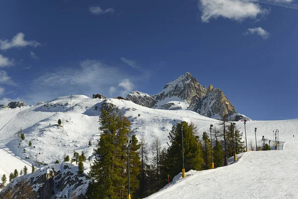 Cortina Ampezzo Dolomitlerin Faloria Kayak Alanı Kuzey Talya Dolomitler Bir — Stok fotoğraf