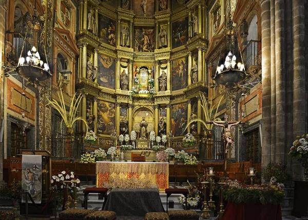 Mudejar Kloster Kyrka Interiör Kungliga Klostret Santa Maria Guadalupe Provinsen — Stockfoto