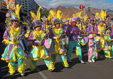 Karnaval geçidi. 21 Şubat 2012, Tenerife, Santa Cruz de Tenerife, İspanya.