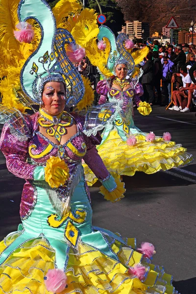 Desfile Del Carnaval Febrero 2012 Tenerife Santa Cruz Tenerife Islas — Foto de Stock