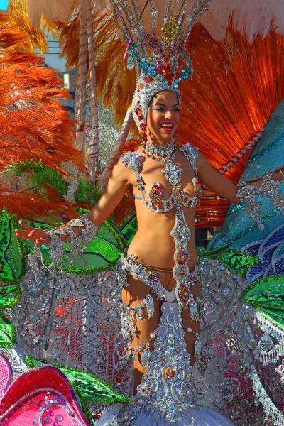 Desfile Carnaval Fevereiro 2012 Tenerife Santa Cruz Tenerife Ilhas Canárias — Fotografia de Stock