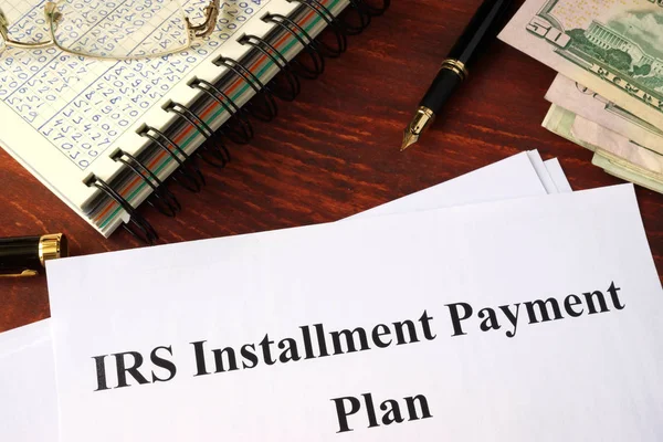 Documenti con titolo IRS Rate Payment Plan — Foto Stock