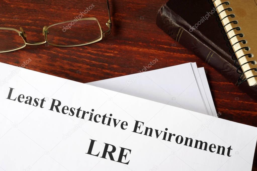 Paper with title Least restrictive environment LRE.