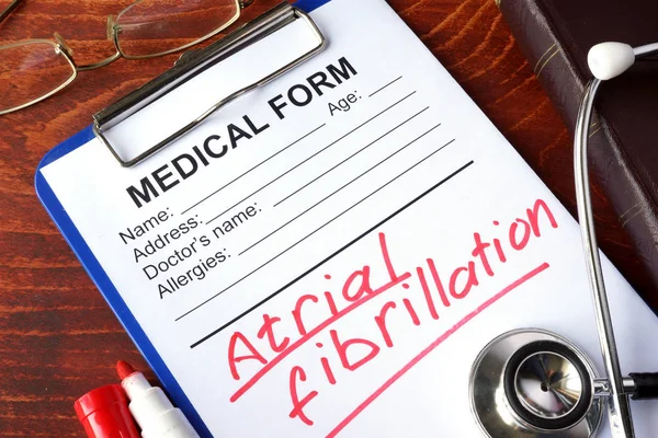 Forma medica con parole Fibrillazione atriale (AFib ). — Foto Stock