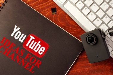 Kiev, Ukrayna - 18 Şubat 2017: Youtube logosunu görmeniz gerekir. Kanal için fikirler.