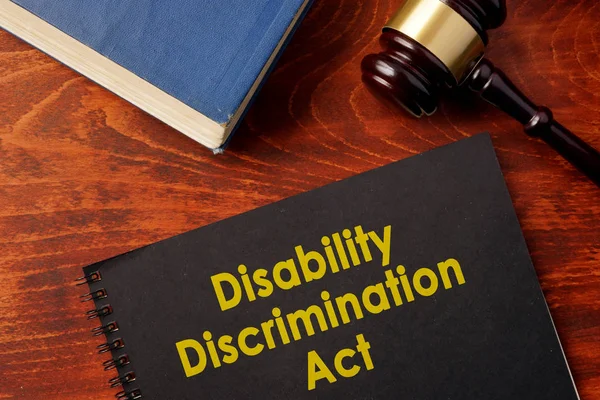 Livro com o título Disability Discrimination Act (DDA ). — Fotografia de Stock