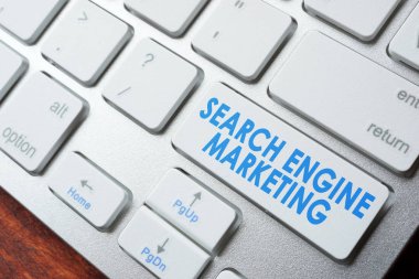Kısaltma Sem arama motoru bir klavyede pazarlama.
