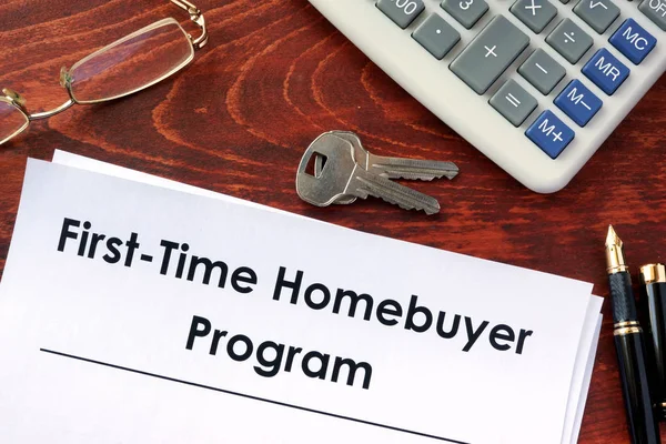 Documento con titolo First time home buyer program . — Foto Stock
