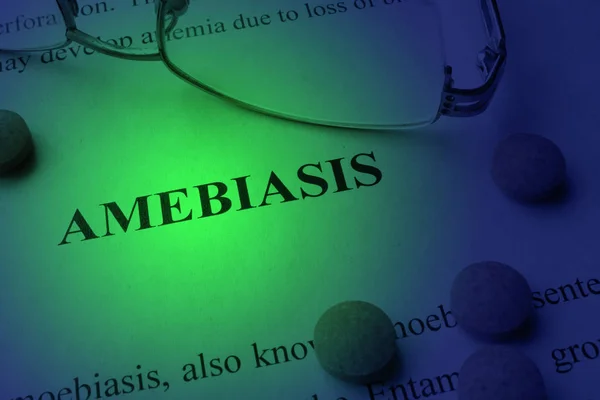 Diagnosis Amebiasis written on a page. — Stock Photo, Image