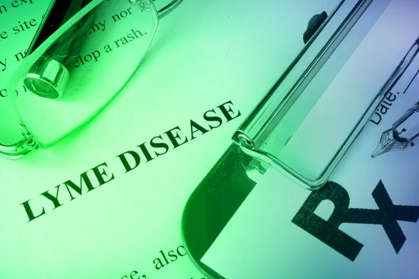 Diagnosis Lyme disease written on a page. Medical concept. — Stock Photo, Image