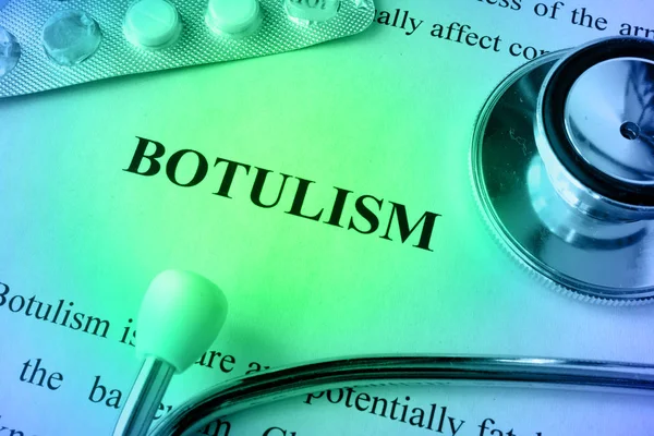Dokumentum word botulizmus a kórházban. — Stock Fotó