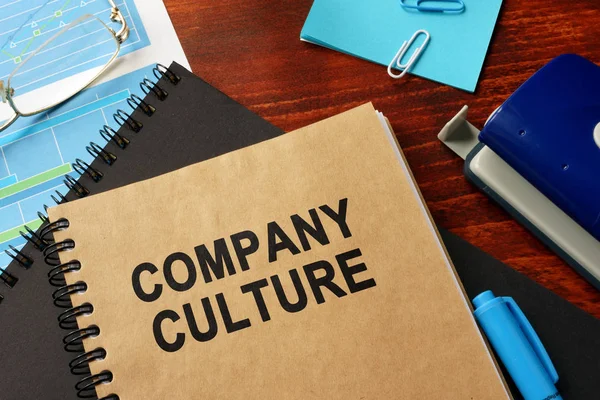 Book with title Company Culture in an office. — Stock Photo, Image