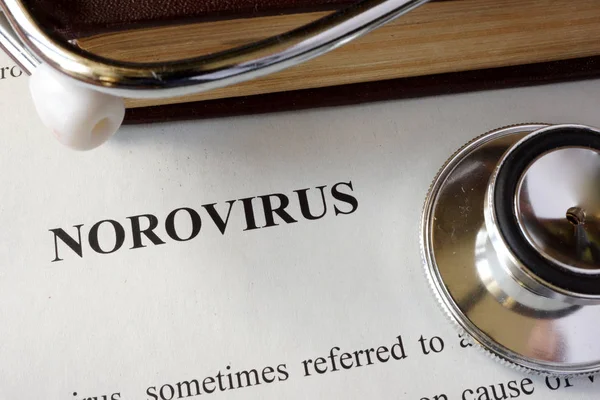 Página com diagnóstico Norovirus . — Fotografia de Stock