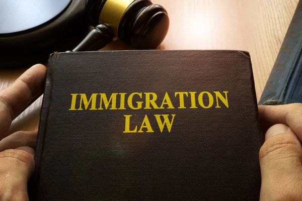 Immigration law on an office table. — Stock Photo, Image